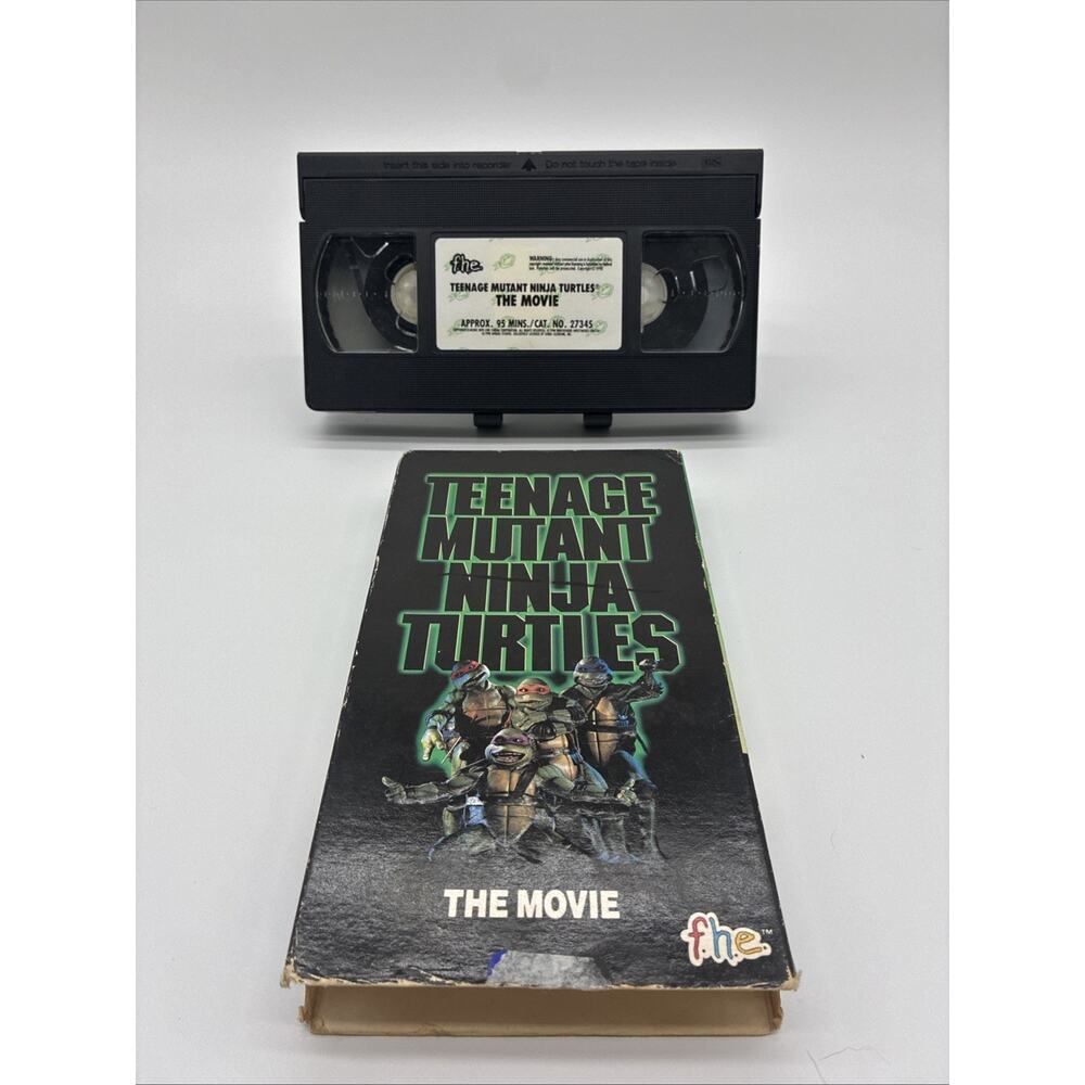 Vintage 1990 Teenage Mutant Ninja Turtles The Movie VHS F.H.E Mirage Studios